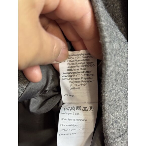 JCREW Mercantile Classic Gray Wool Cocoon Coat Jacket Sz 00 Career Professional - Picture 5 of 11
